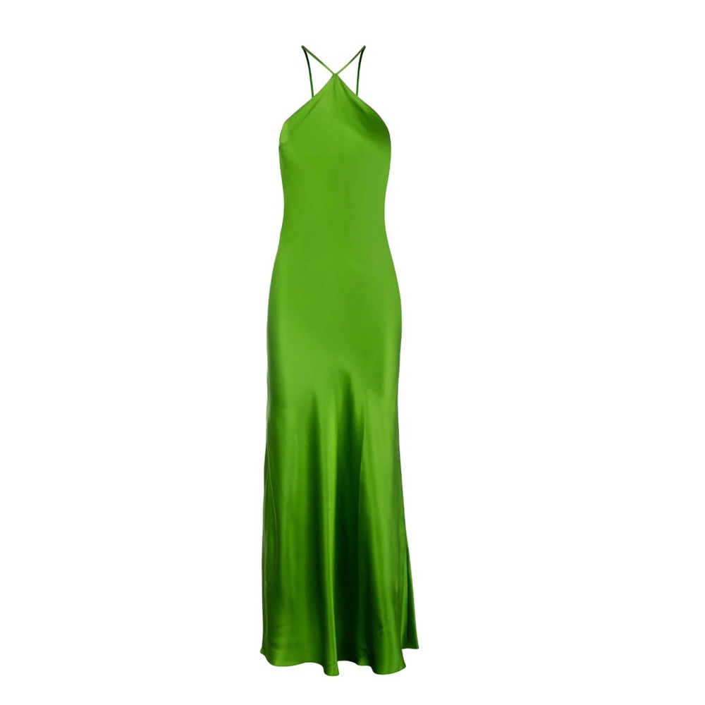 DANNIJO Kelly Green Halter Maxi Dress